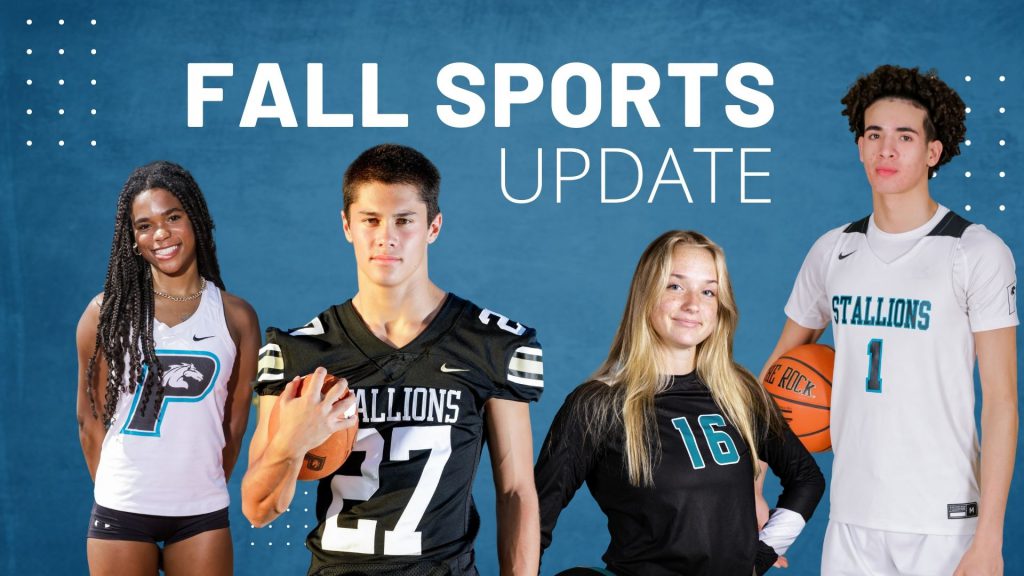 A group of people posing for a photo with the FALL SPORTS update.