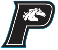 An updated logo for fall sports in 2023 featuring a black and white horse's head.