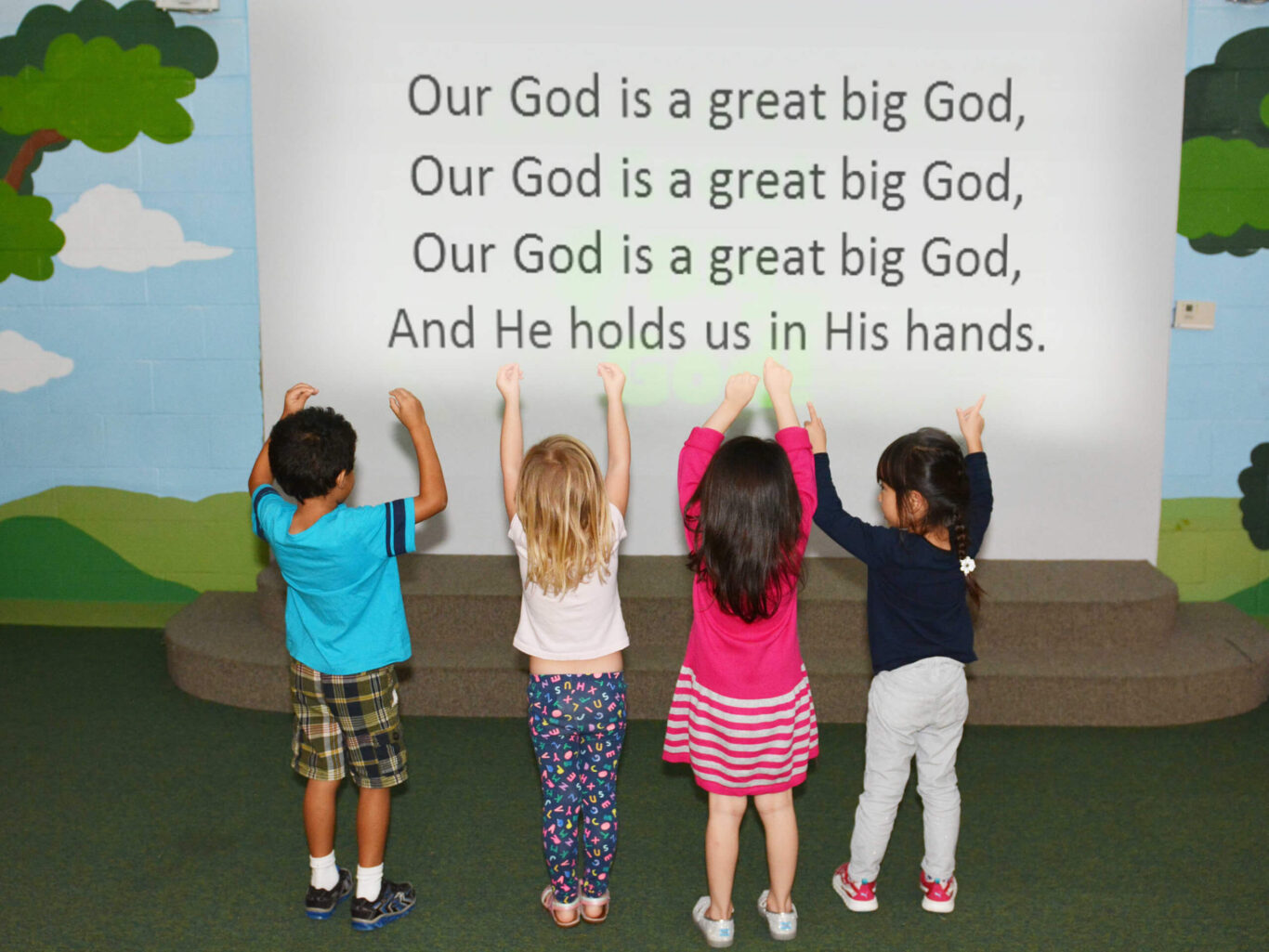 Our god is a great god, especially for preschoolers.