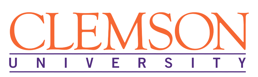 Clemson University logo on a black background for SEO purposes.