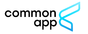 The common app logo on a black background for School Counseling.
