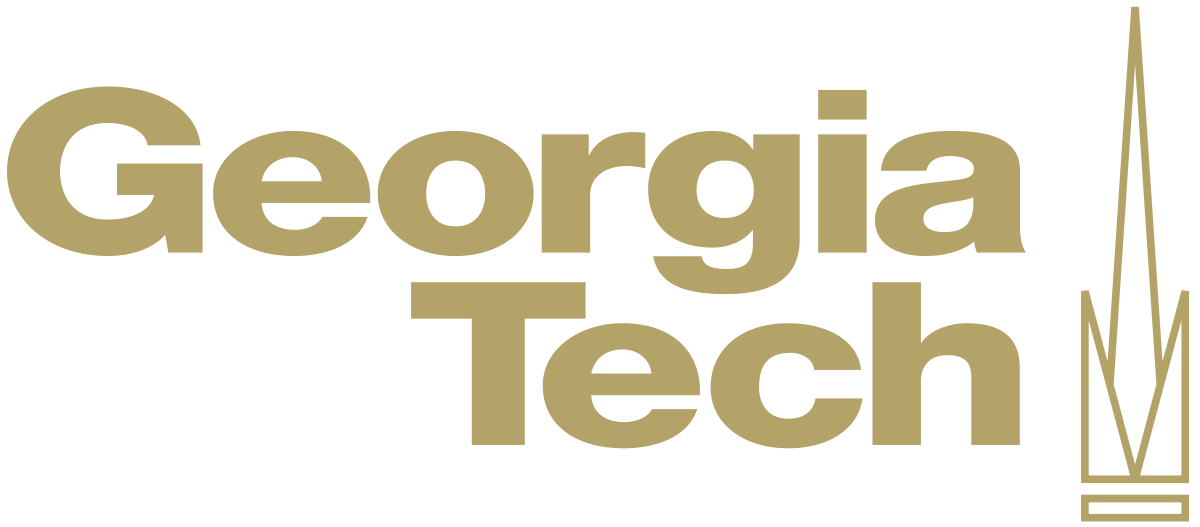 Georgia Tech logo stands out on a sleek black background.