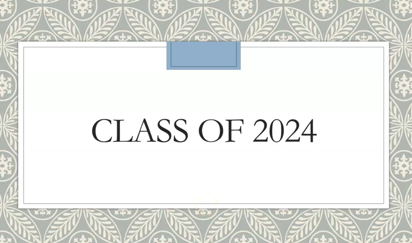 Class of 2024 graduation invitation showcasing Senior Info.