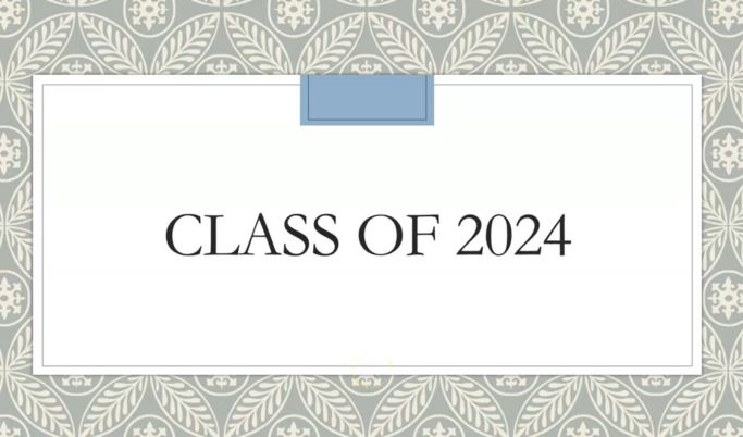 Class of 2024 graduation invitation showcasing Senior Info.