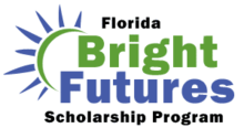 The Florida Bright Futures Scholarship Program logo represents the School Counseling aspect of the program.