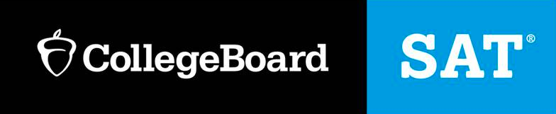 Collegeboard and SAT logos displayed on a black background for School Counseling purposes.