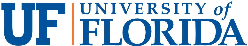 The University of Florida logo prominently displayed on a sleek black background.