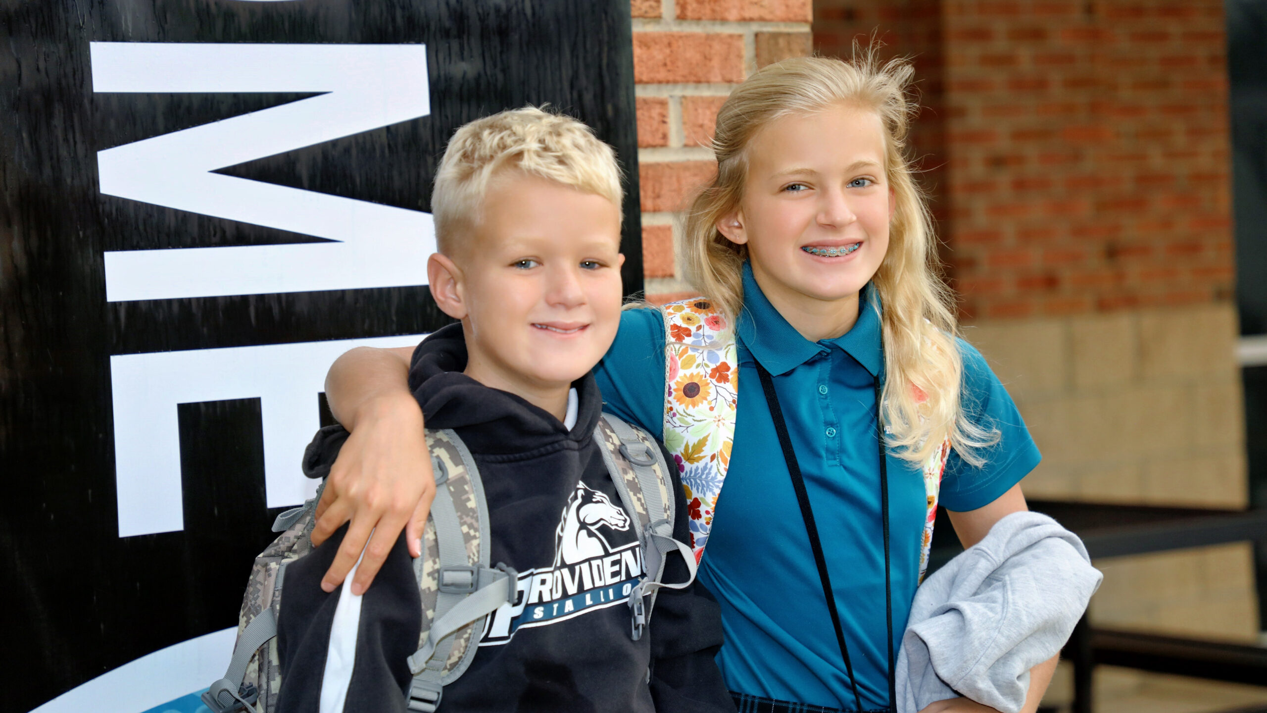 boy girl backpacks
